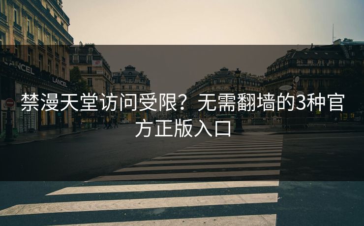 禁漫天堂访问受限？无需翻墙的3种官方正版入口